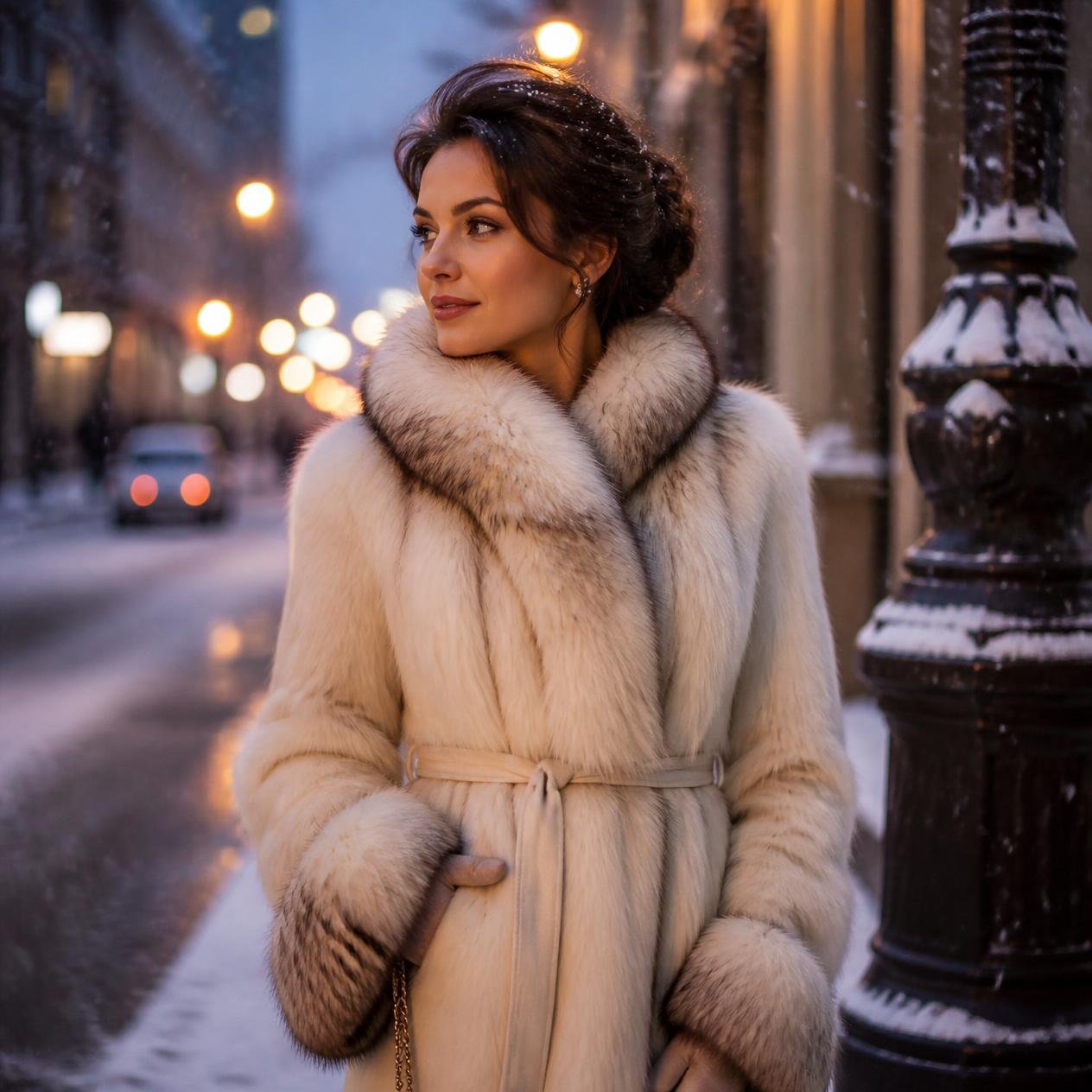 ladies real fur coats​