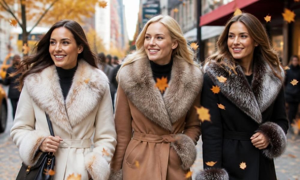 womens real fur jacket​